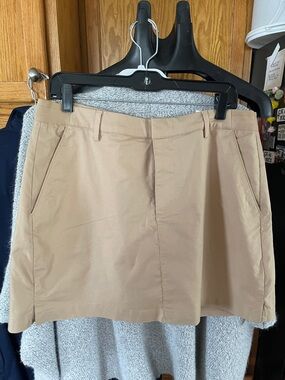 Walter Hagen Women Traditional Skort Size 14 Khaki UPF 50+